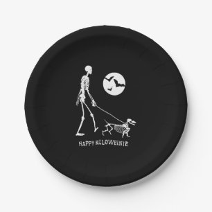 Dachshund Halloween Paper Plate