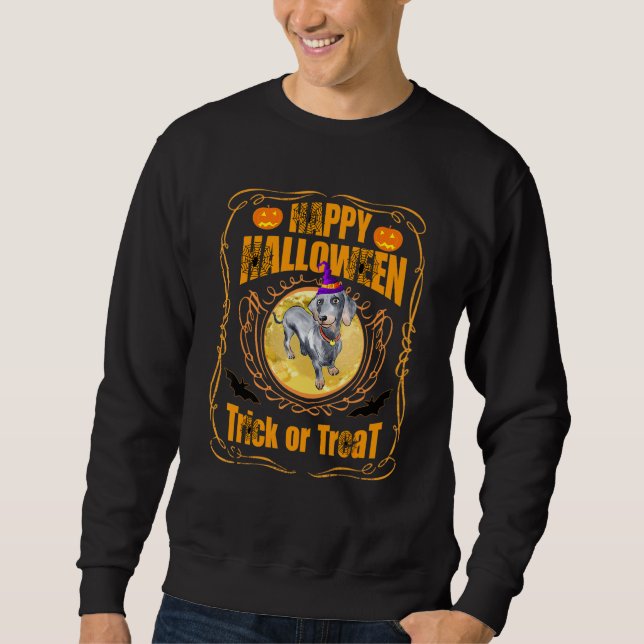 Dachshund Halloween  Perfect For Who Love Dog Sweatshirt (Front)