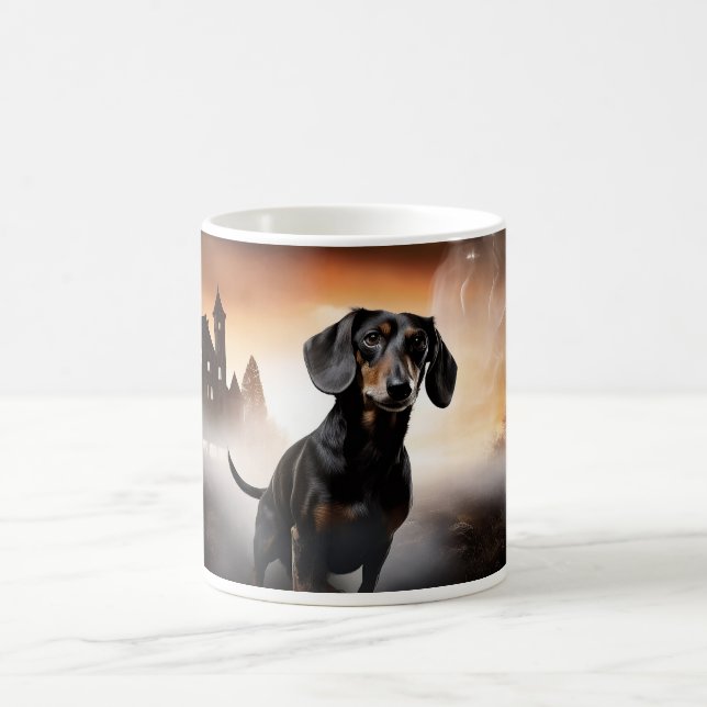 Dachshund Halloween Scary Coffee Mug (Center)
