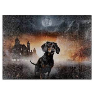 Dachshund Halloween Scary Cutting Board