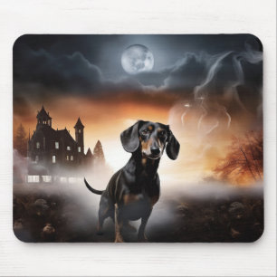 Dachshund Halloween Scary Mouse Pad