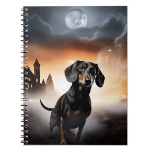 Dachshund Halloween Scary Notebook