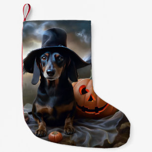 Dachshund Halloween Scary Small Christmas Stocking