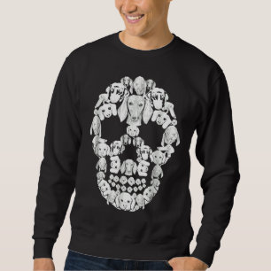 Dachshund Halloween Skull Costumes Sweatshirt