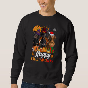 Dachshund Halloween Thanksgiving Christmas Halloth Sweatshirt