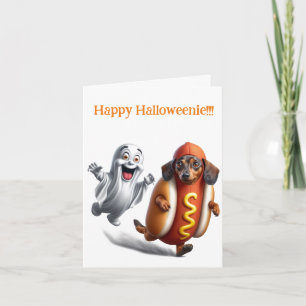 Dachshund Halloweenie Card
