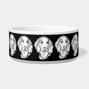 dachshund hand drawn sketch black white puppy dog