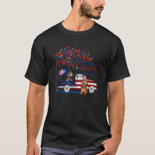 Dachshund Happy 4th Of July American Truck Wonderf T-Shirt