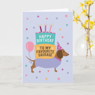 Dachshund Happy Birthday Cute Card