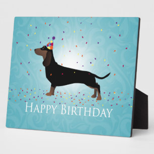 Dachshund Happy Birthday Design Plaque