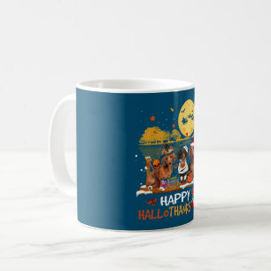Dachshund Happy Hallothanksmas Halloween Thanksgiv Coffee Mug