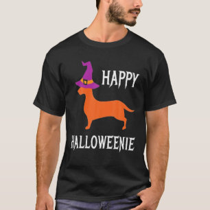Dachshund Happy Halloweenie Funny Dog Lover Hallow T-Shirt