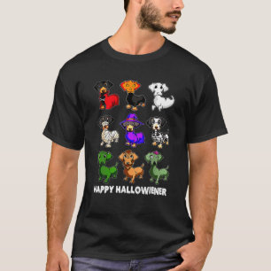 Dachshund Happy Halloweiner Funny Halloween Dogs L T-Shirt