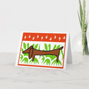 Dachshund Happy Holiday Card