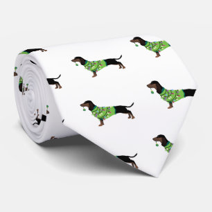 Dachshund Happy Holidays Design Tie