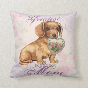 Dachshund Heart Mum Cushion
