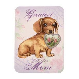 Dachshund Heart Mum Magnet