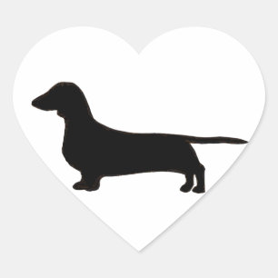 dachshund heart sticker
