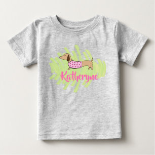 Dachshund Hearts Baby Shirt for Spring