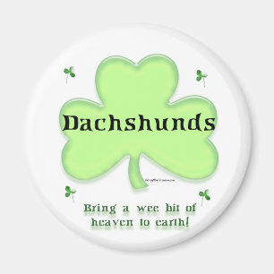 Dachshund Heaven; St. Patrick's day Dachshund Magnet