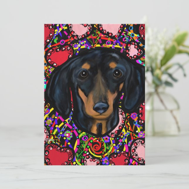 DACHSHUND HOLIDAY CARD (Standing Front)