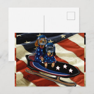 DACHSHUND  HOLIDAY POSTCARD