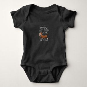 Dachshund home baby bodysuit