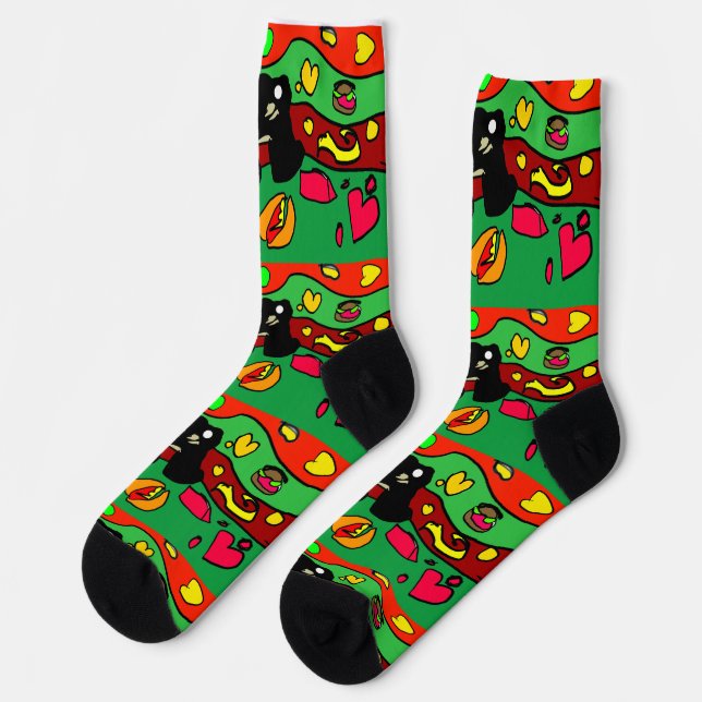 Dachshund hot dog  socks (Left)