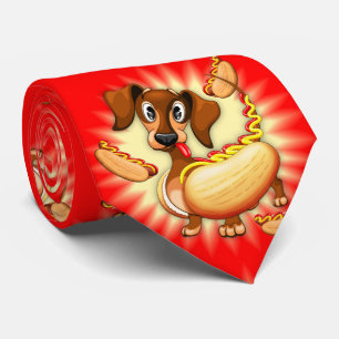 Dachshund Hot Dog Tie