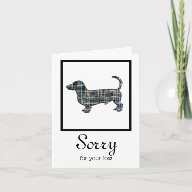 Dachshund Hound Dog Pet Sympathy Card (Front)