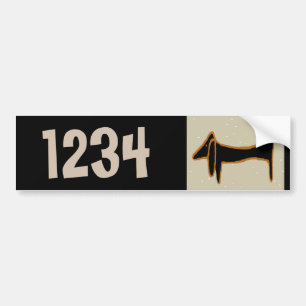 Dachshund  House Numbers Bumper Sticker