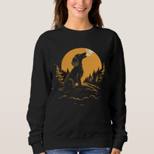 Dachshund Howling At The Moon Doxie Dog Dachshund Sweatshirt