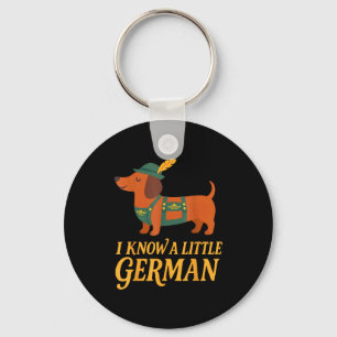Dachshund I Know Little German Dog Women Men Key Ring