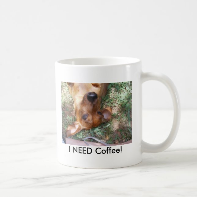 Dachshund I NEED Coffee! Coffee Mug (Right)