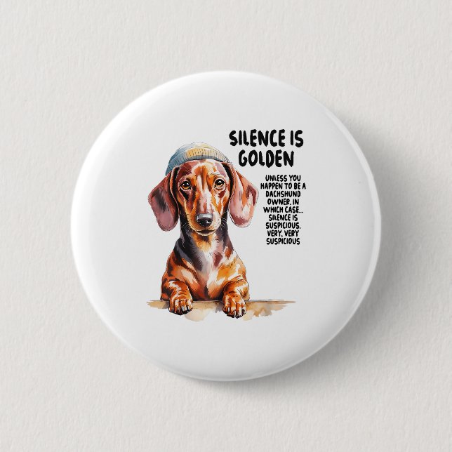Dachshund Ideas For Women &amp; Novelty Miniature  6 Cm Round Badge (Front)