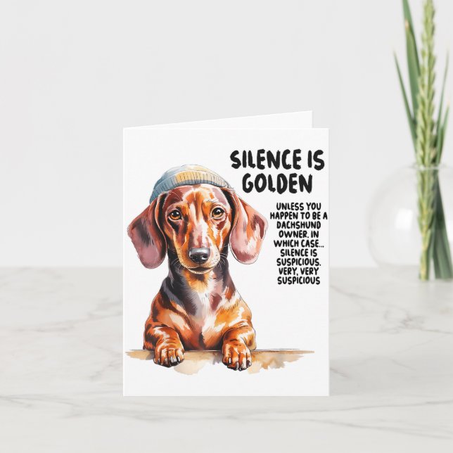 Dachshund Ideas For Women &amp; Novelty Miniature  Card (Front)