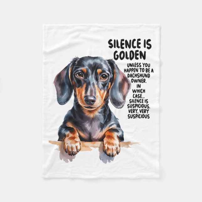 Dachshund Ideas For Women &amp; Novelty Miniature  Fleece Blanket (Front)
