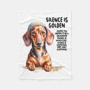 Dachshund Ideas For Women & Novelty Miniature Fleece Blanket