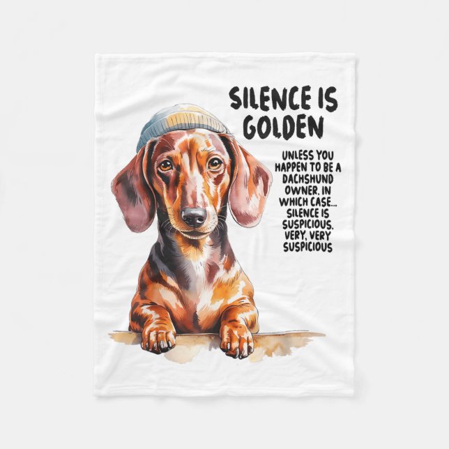 Dachshund Ideas For Women &amp; Novelty Miniature  Fleece Blanket (Front)