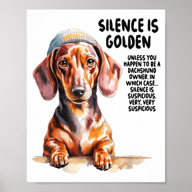 Dachshund Ideas For Women &amp; Novelty Miniature  Poster (Front)