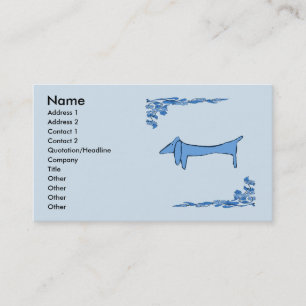 Dachshund in Blue Business Card