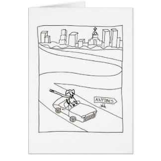 DACHSHUND IN FRANCE CARD