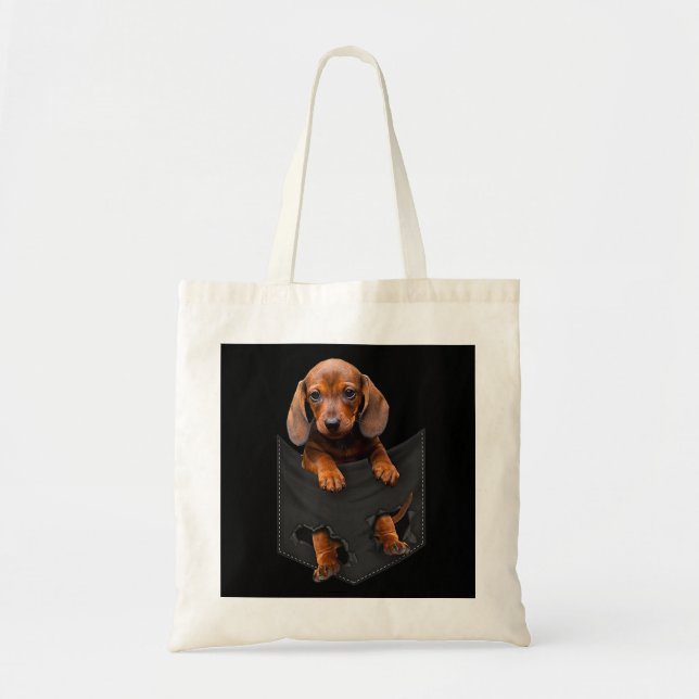 Dachshund In My Pocket Dachshund Weiner Dog Gift Tote Bag (Front)