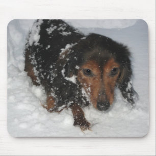 Dachshund in the Snow Mousepad