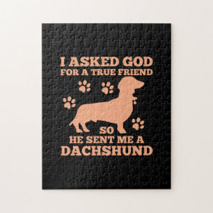Dachshund Is My True Friend Jigsaw Puzzle