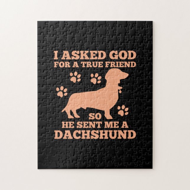 Dachshund Is My True Friend Jigsaw Puzzle (Vertical)
