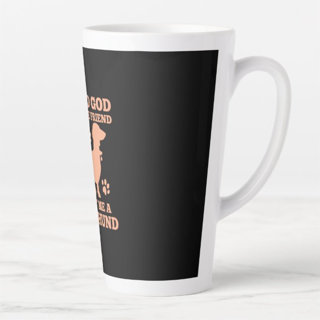 Dachshund Is My True Friend Latte Mug (Right)