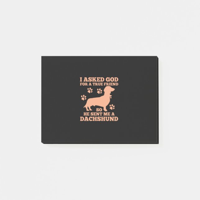 Dachshund Is My True Friend Post-it Notes (Front)
