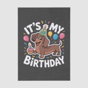 Dachshund It's My Birthday Tissue Paper