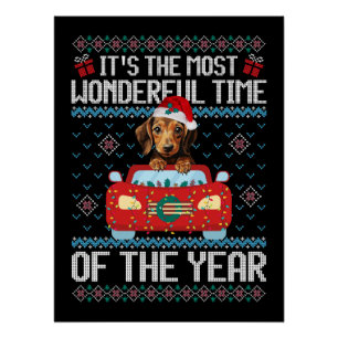 Dachshund It's The Most Wonderful Time Of The Time Poster